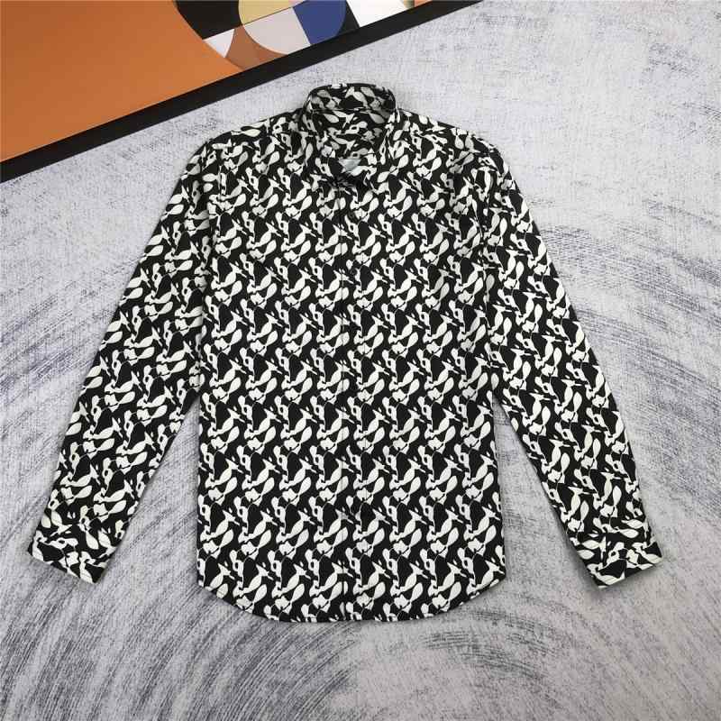 シャツ メンズ カジュアル 総柄シャツ おしゃれ サテン 長袖 スリムフィット 軽量 快適 オールシーズン 着用可能