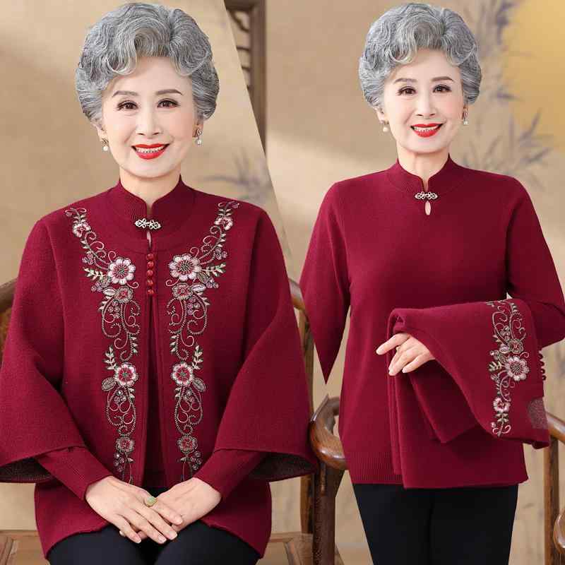 婦人服 秋冬 スーツ 60歳 70歳 お母様 2点 3点セット コート おばあちゃん 優雅 花モチーフ 選べるカラー 保温 防寒対策 敬老の日 プレゼント 着心地 マルチ