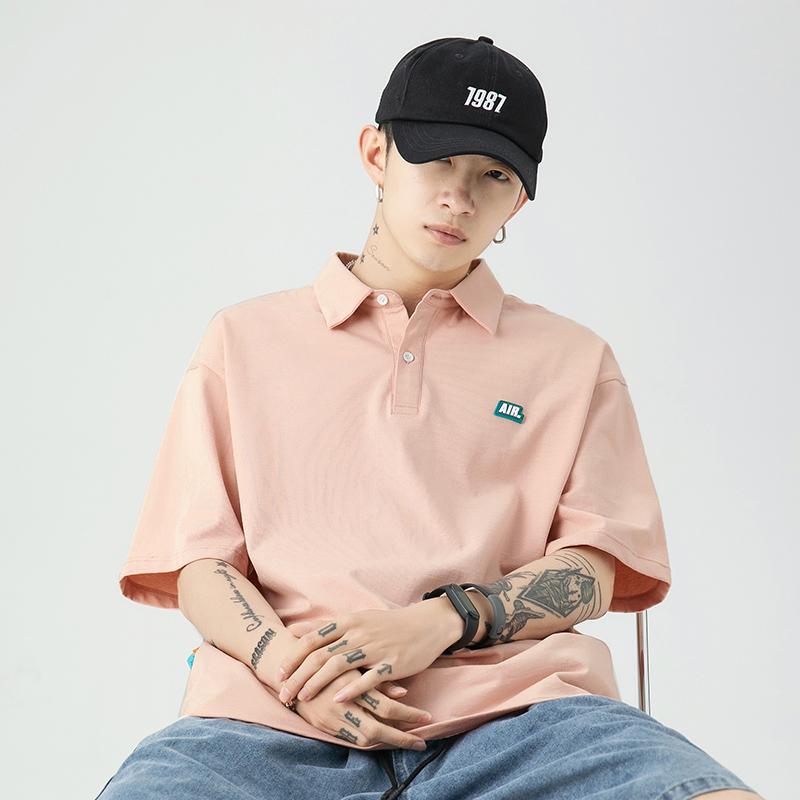 ポロシャツ メンズ 半袖 Tシャツ 夏 コットン Tシャツ レトロ トップス 半袖 コットンウール ゆったり リラックス着 楽ちん カジュアル スポーツ