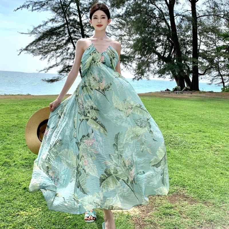 楽天市場】リゾート ワンピース 大人 レディース ミント グリーン オフ