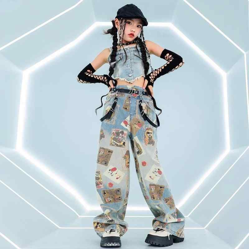 ヒップホップ ジャズダンス 女の子 ダンスウェア ストリートダンス ストリートスタイル へそ出し パフォーマンス衣装 コスチューム ユニフォーム 子供服 キッズ