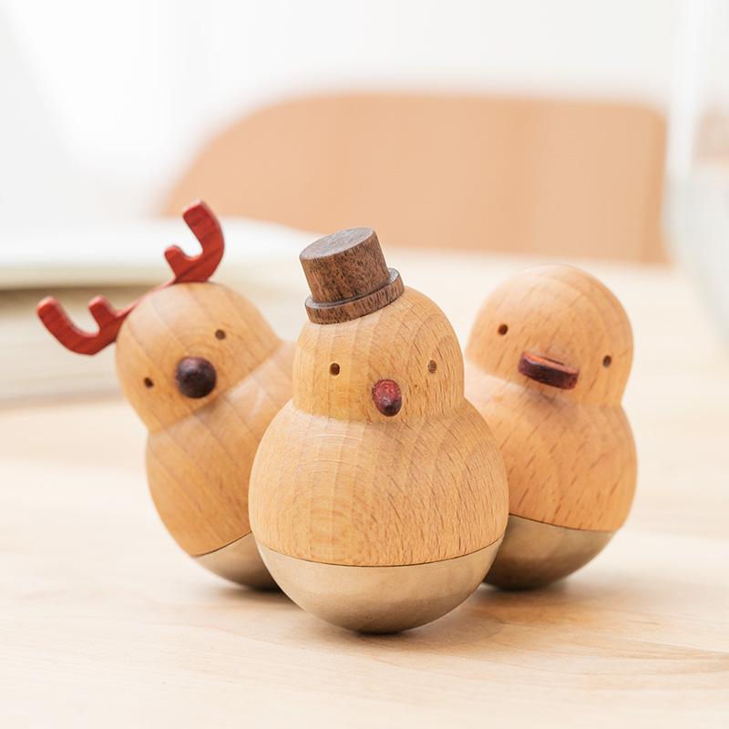 インテリア ミニサイズ 小物 置物 人形 オフィス デスク 癒し かわいい ストレス 軽減 アイテム 装飾 小さい 装飾品 ゆらゆら おもちゃ 木製 誕生日 ギフト レディース