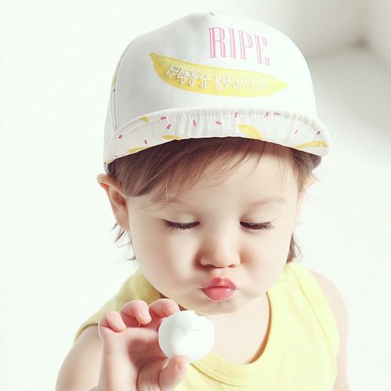 乳児 幼児 子供用 カジュアル バナナカフ付き ピーク キャップ 男の子 女の子 春夏 日焼け防止 快適 帽子