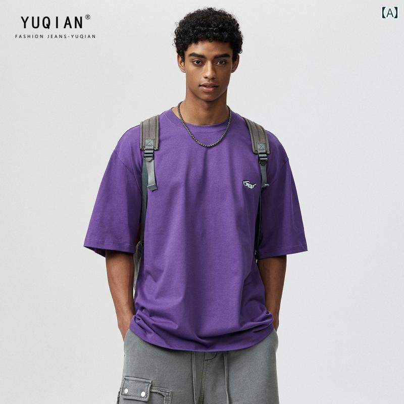 Ｔシャツ 夏 メンズ トップス 大層らしい大いさ ゆったり 成人男性服 炎節 tプルオーバー ラウンドのど首 アメリカン 半袖 レトロ 眼鏡挿し画 綿織物 心地好い Tシャツ・カットソー-メンズファッション-トップス