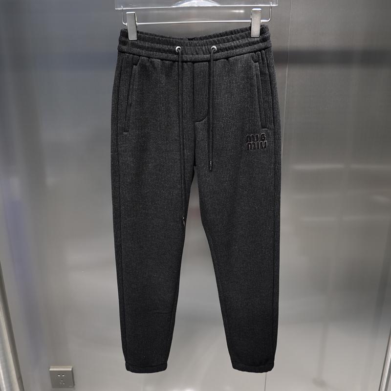 カジュアル パンツ リラックス 普段使い 冬 裏起毛 厚手 文字 刺繍 ウール ストレッチ グレー 男性用 スタイリッシュ エレガント 柔軟性 上品 快適 高品質 モダン