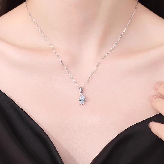 ネックレス モアッサナイト シルバー レディース バレンタイン ギフト 上品 誕生日 おしゃれ アクセサリー エレガント フェミニン