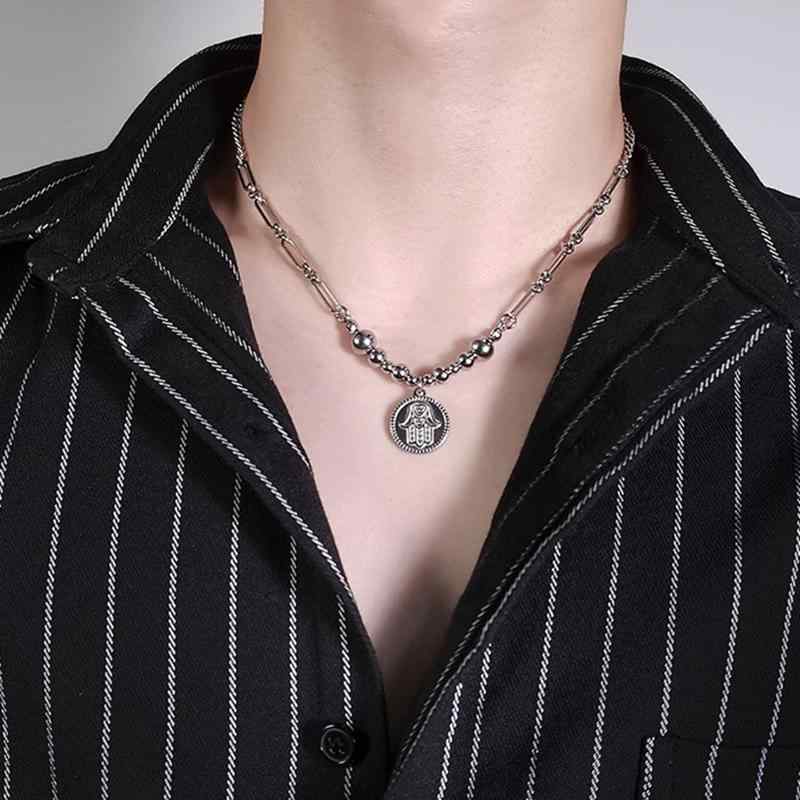 ネックレス アメリカン ステンレス ヒップホップ チタン鋼 シンプル おしゃれ 軽量 アクセサリー ユニセックス