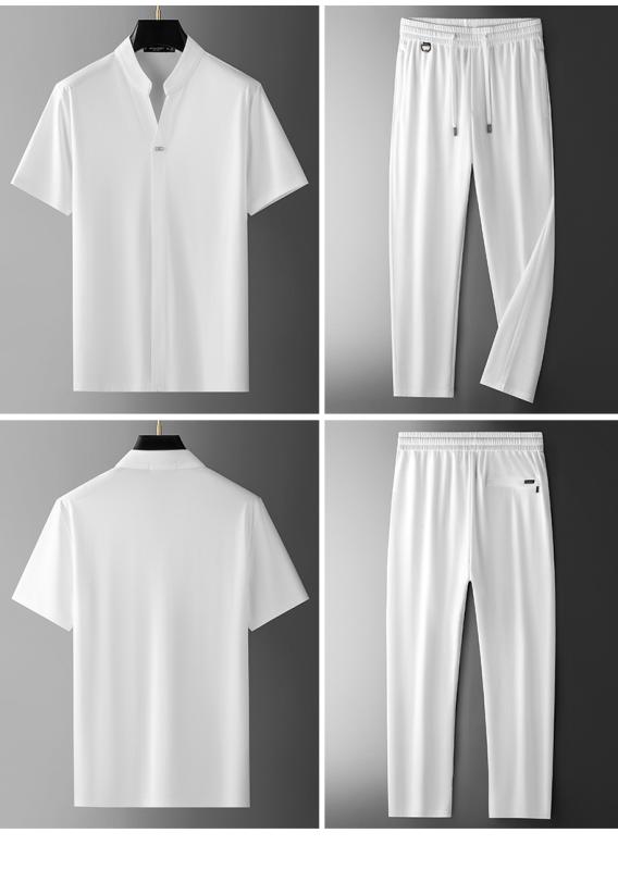 Tシャツ パンツ セット 動きやすい 高級感 サマー 半袖 速乾 夏 メンズ カジュアル スポーツウェア 薄手 シンプル おしゃれ｜ラ・グラーヌ