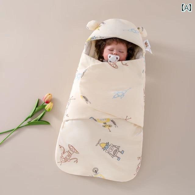 ベビースリーパー スワドル 赤ちゃん おくるみ 春秋 モロー反射防止 寝袋 新生児 アンチキック キルト 肌触り 安らかな眠りを促進 ジッパー