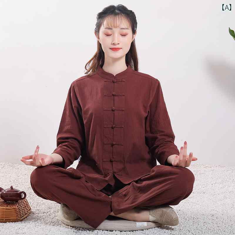 禅服 レディース メンズ 紳士用 トップス シャツ パンツ ボトムス チャイナ風 レトロ 唐装 仏教 瞑想 セットアップ ツーピース 春夏