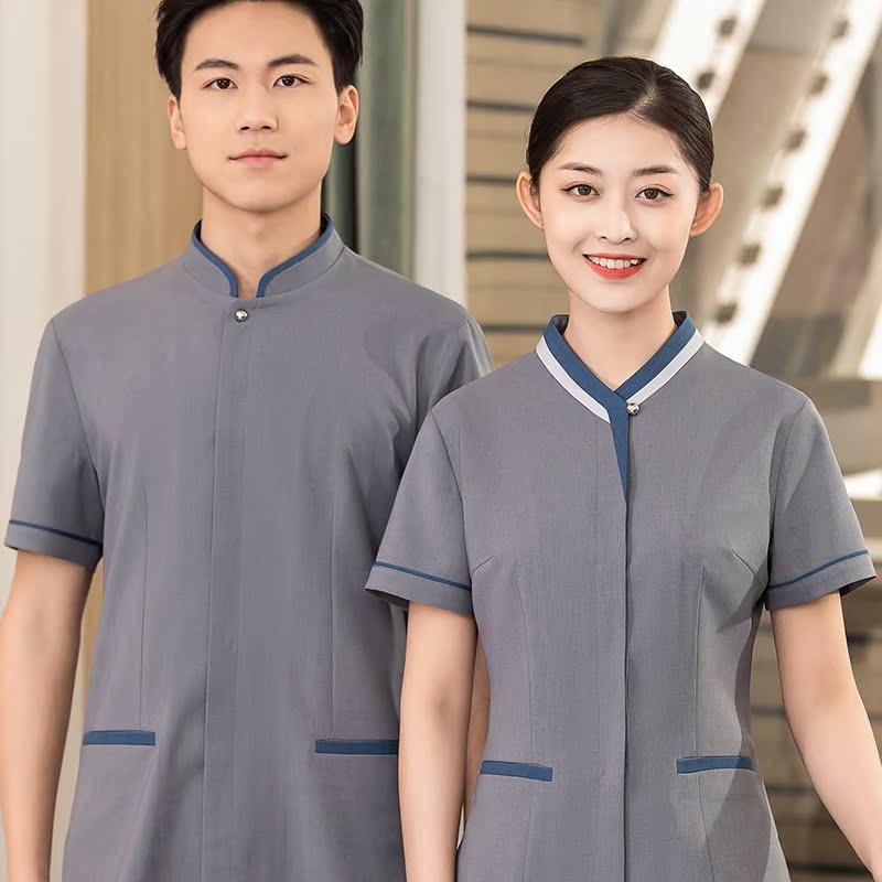 ハウスキーパー 制服 レディース 婦人用 メンズ 紳士用 ホテル 清掃員 仕事着 作業着 業務用 ユニフォーム シャツ トップス パンツ ボトムス ツーピース 夏 通気性 大きいサイズ