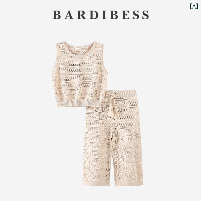 ベビー服 女の子 サマースーツ ツーピース ニットベスト ニットパンツ 夏 ギフト ラブリー 幼児服