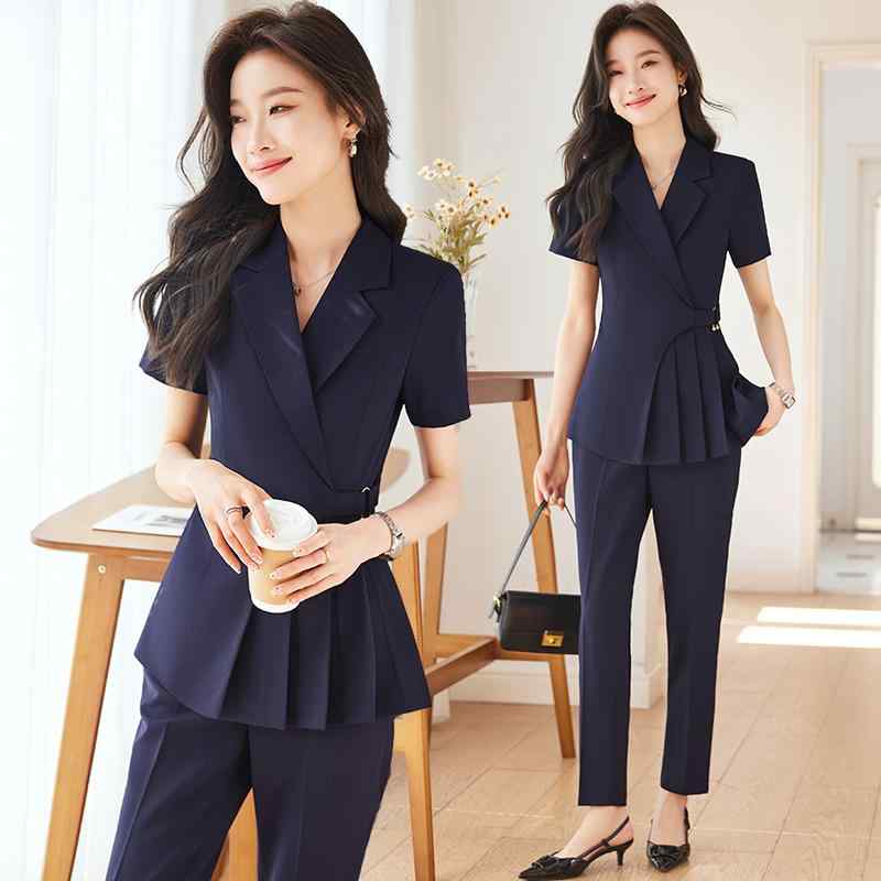レディース フォーマルスーツ 夏 薄っぺら 半袖 宝飾品バス発着場 美容赤ちょうちん 制服 事務所 商行為 御祝い ハイエンド ヘルスセンター レディースファッション-その他