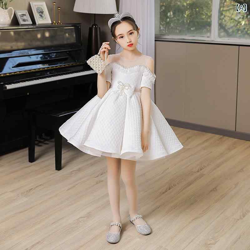 子供服 ドレス 結婚式 ウェディング フラワーガール パーティー 発表会 パフォーマンス 衣装 上品 エレガント 女児 キッズ