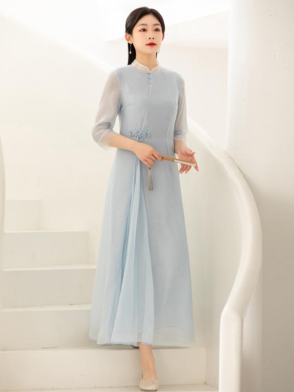 チャイナドレス トップス スカート ロング コート チャイナ 長い ワンピース 漢服 レトロ ジャケット 中国風 春夏秋 女性 清楚 かわいい 婦人服 レディース｜ラ・グラーヌ 10,208円