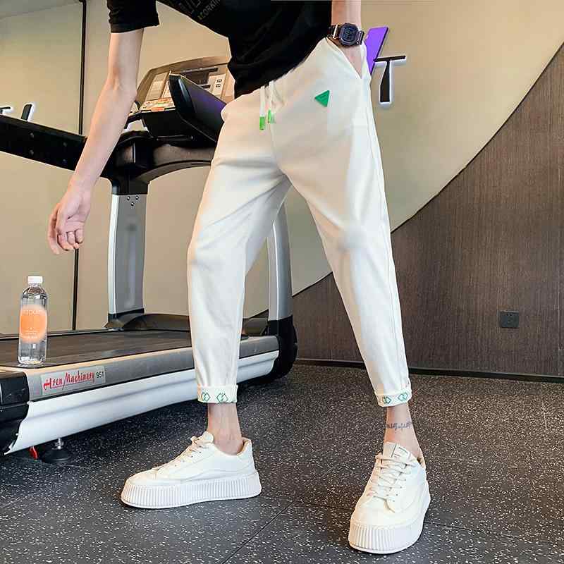 メンズ 夏 カジュアル パンツ ストレートレッグ スウェットパンツ スポーツ ハーレムパンツ クール アクティブ 軽量 通気性 快適 スポーティ サマー