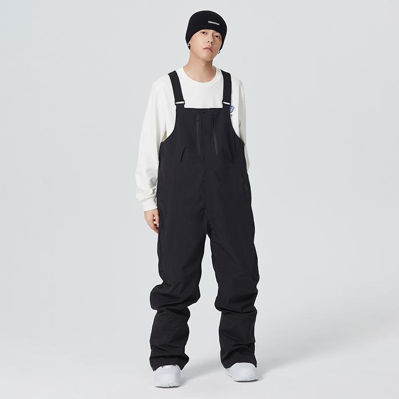 スノービブパンツ 雪 シーズン スノーボード オーバーオール スキー ズボン サロペット シンプル ポケット 男女兼用 ペアルック 通気性 アウトドア
