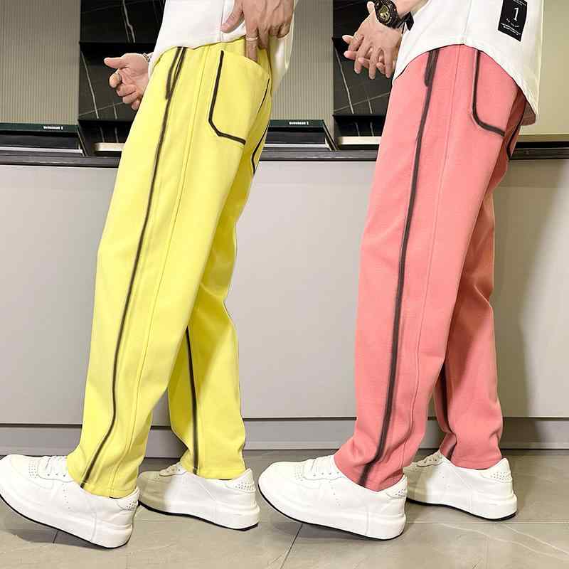 ドーパミン ウェア パンツ メンズ 春秋 ゆったり スポーツ ファッション カジュアル スウェット ズボン 蛍光色 おしゃれ
