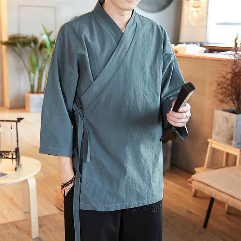 作務衣 トップス かっこいい 時間 伸び伸びするひと休み 漢服 メンズ 奥ゆかしい レトロ 窈窕たる 心地好い 思い入れる チャイナテイスト 言い慣わし的 長袖 中華元始的 日常使い走り メンズファッション-その他