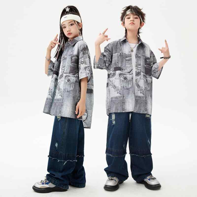 子供服 セットアップ キッズ ストリート ダンス ヒップホップ クール パフォーマンス イベント ステージ 衣装 おしゃれ コーデセット