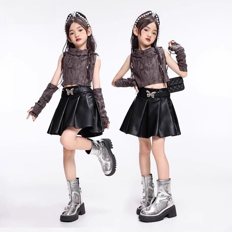 子供服 キッズ ヒップホップ イベント ステージ パフォーマンス 衣装 アームウォーマー おしゃれ Y2K コーデ