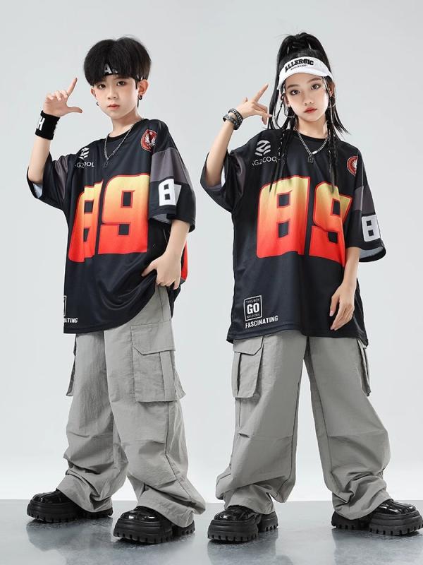 ストリート ダンス キッズ パフォーマンス 男の子 女の子 ファッション スーツ ヒップホップ セットアップ ジャズ 衣装 トップス パンツ ユニセックス 動きやすさ トレーニング