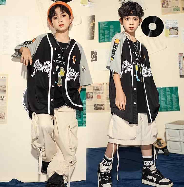 キッズ 子供服 ダンサー 衣装 練習着 野球 ストリート ジャズ ヒップホップ ダンス 男女 パフォーマンス 春夏 かっこいい おしゃれ セット コーデ