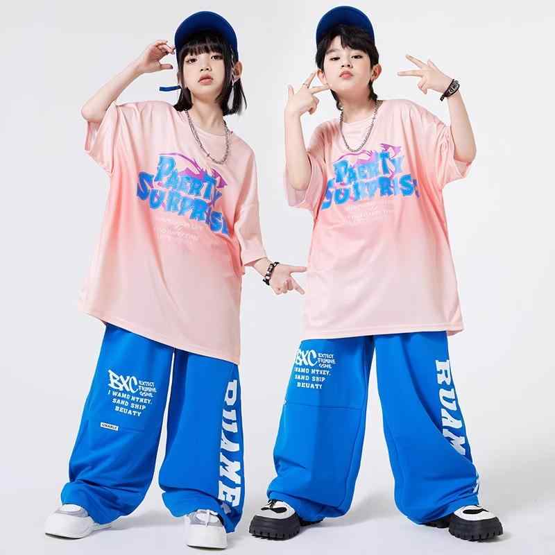 キッズ 子供服 ダンサー 衣装 練習着 ストリート ジャズ ヒップホップ ダンス 男女 パフォーマンス 夏 かっこいい おしゃれ コーデ