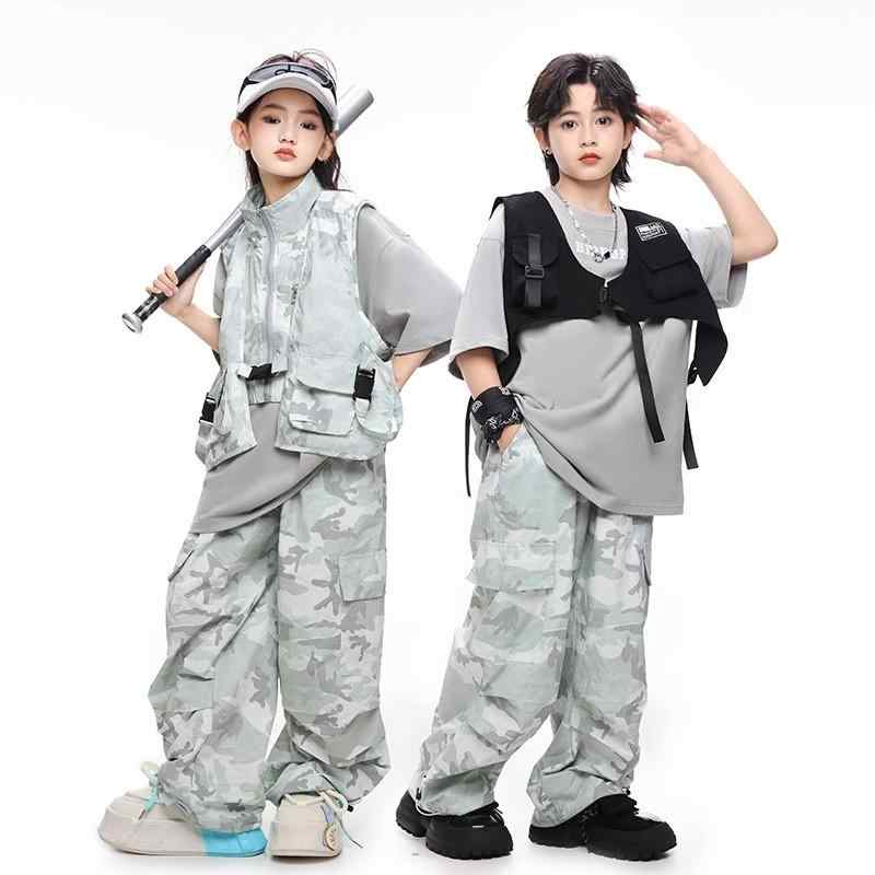 キッズ 子供服 セットアップ ライト迷彩 おしゃれ カップル 兄妹 ペア リンクコーデ 男女 フェス ヒップホップ ダンス ジャズ ストリート スケボー ブレイキン