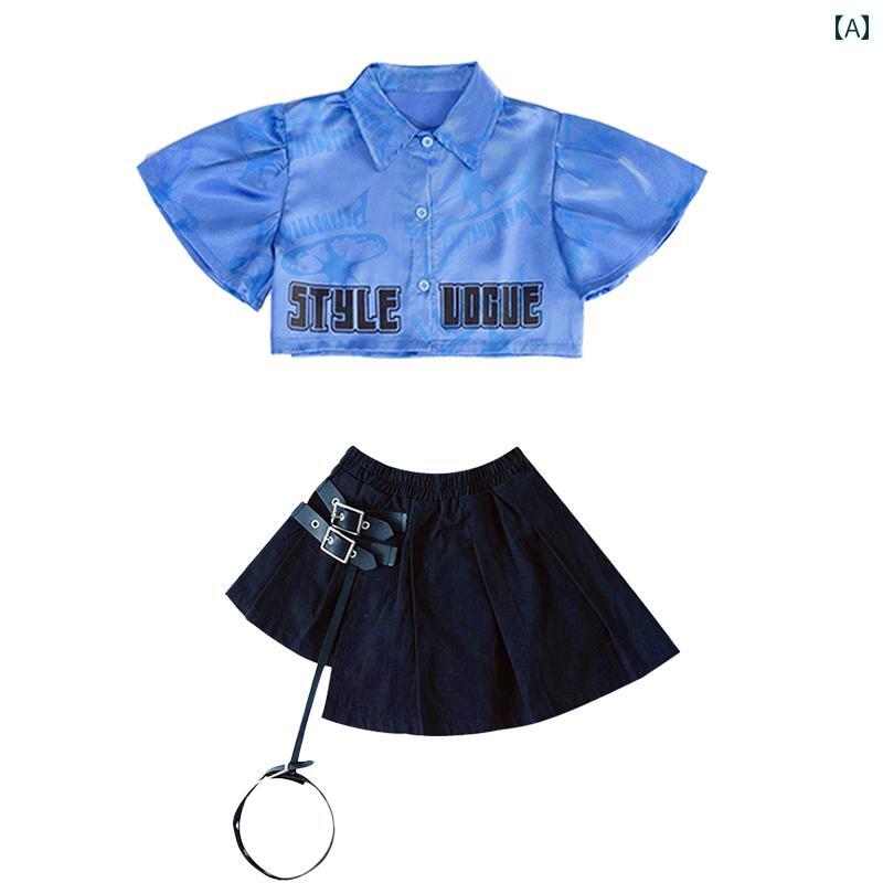 ストリート ダンス 子供用 服 男の子 ヒップホップ セット 女の子 ジャズ キャットウォーク 衣装 個性 パフォーマンス トップス
