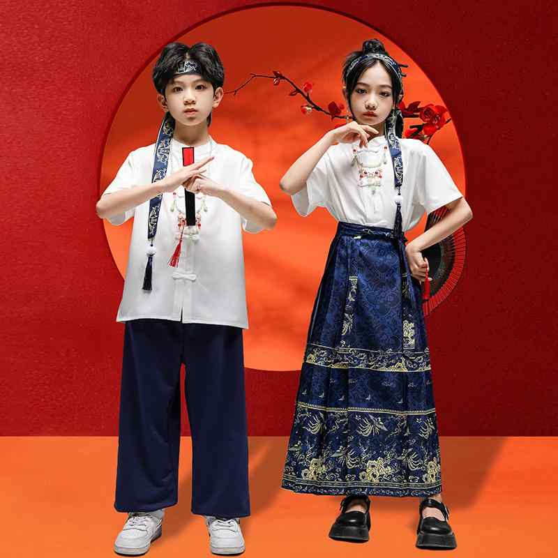 子供 衣装 パフォーマンス チャイナ風 伝統的 男女兼用 漢服 鳳凰 スカート ダンス イベント 豪華 カラフル
