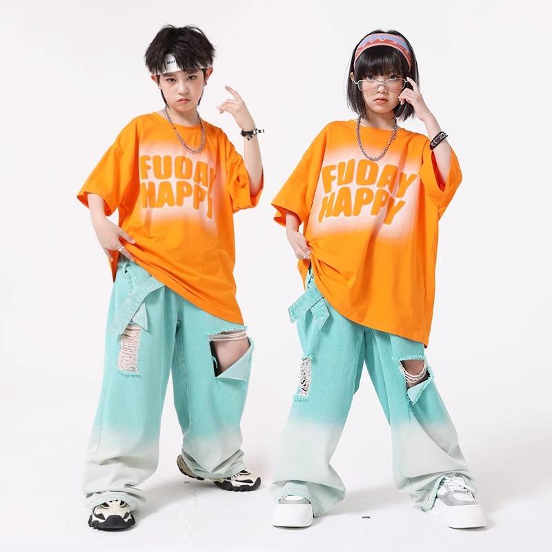 ストリートダンス 子供用 男の子 ヒップホップ パフォーマンス クール ストリート ジャズダンス 女の子かっこいい 衣装 カジュアル 個性的 おしゃれ