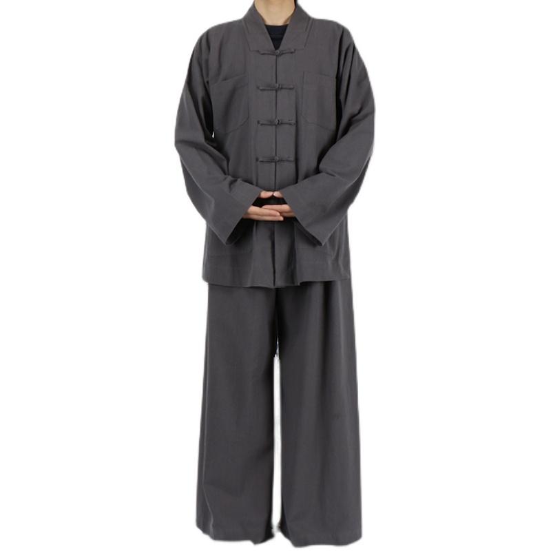 僧侶服 メンズ 春 通気性 僧服 女性 ガウン 僧侶 ローブ 長袖 長ズボン ロングスリーブ レジャー しわ防止加工