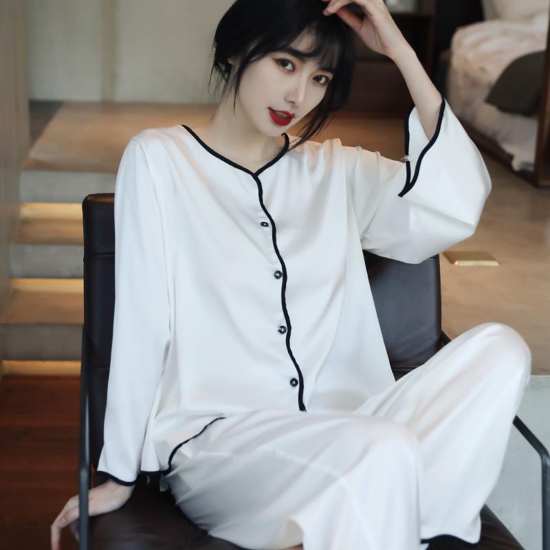 レディース ホーム ナイト ウェア パジャマ 春秋 冷感 セクシー ハイエンド 夏 薄手 服 セット