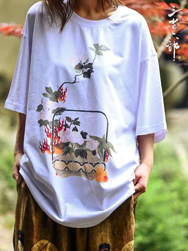 ｔシャツ メンズ レディース 半袖 中華風 春夏 気分 二色 カットソー トップス