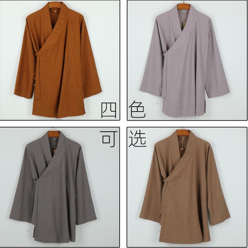 僧侶 僧服 綿 麻 羅漢 夏 薄手スーツ 綿 麻 羅漢 シャツ 夏 ショート コート スーツ コート 8,635円