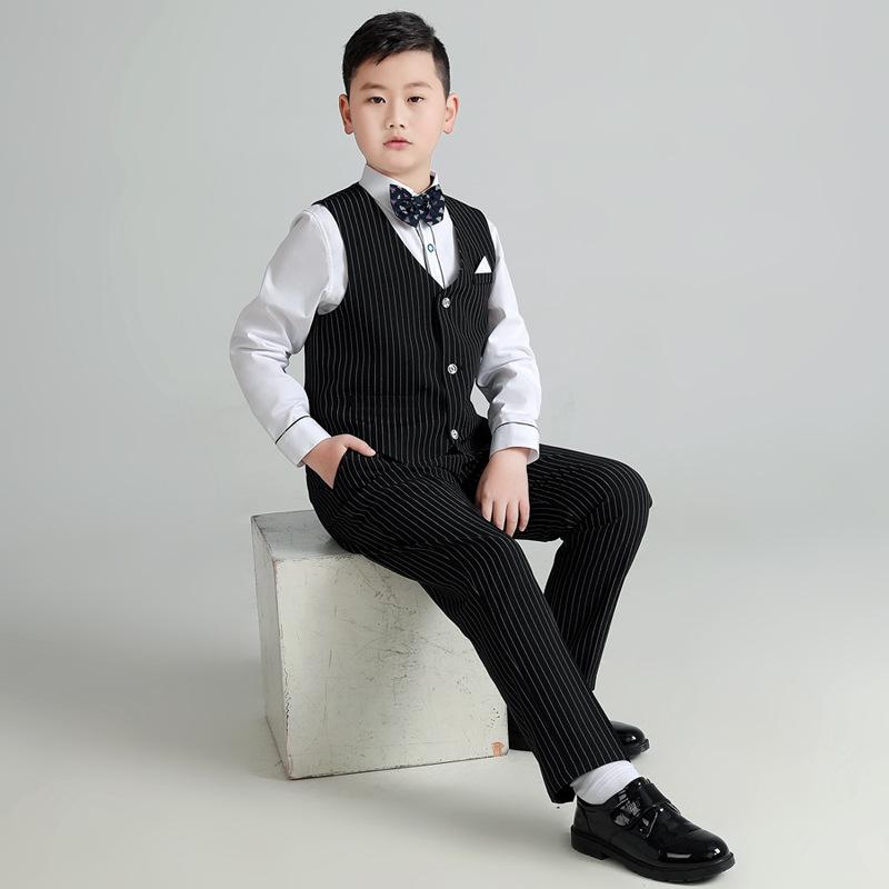 男の子 春夏 大きいサイズ ストライプ スーツ パーティー パフォーマンス スピーチ 韓国 結婚式 プリティッシュ