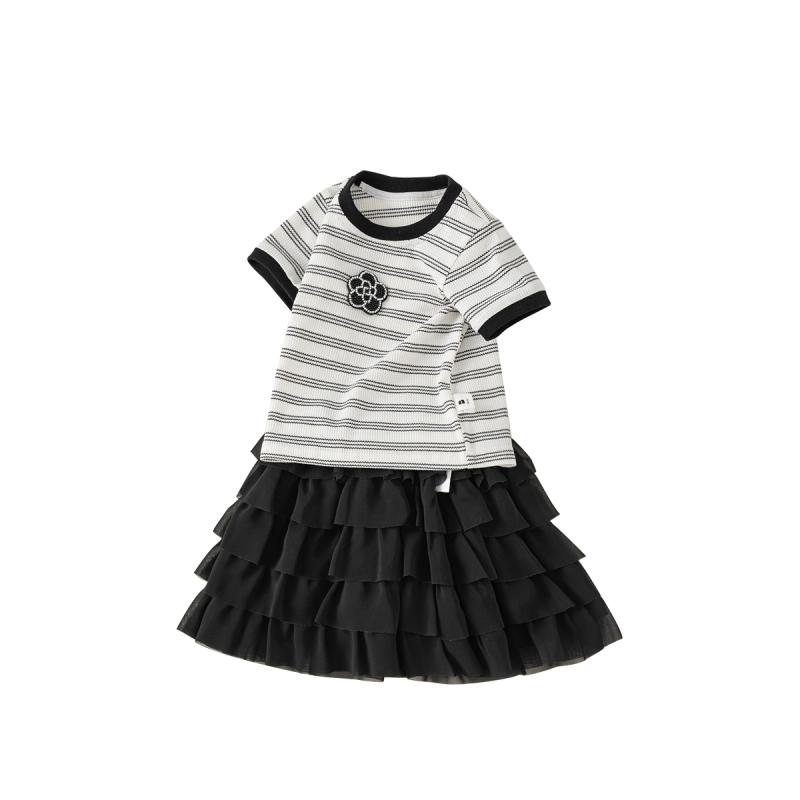 ベビー服 女の子 サマースーツ ツーピース Tシャツ スカート 夏 普段着 ラブリー 幼児服