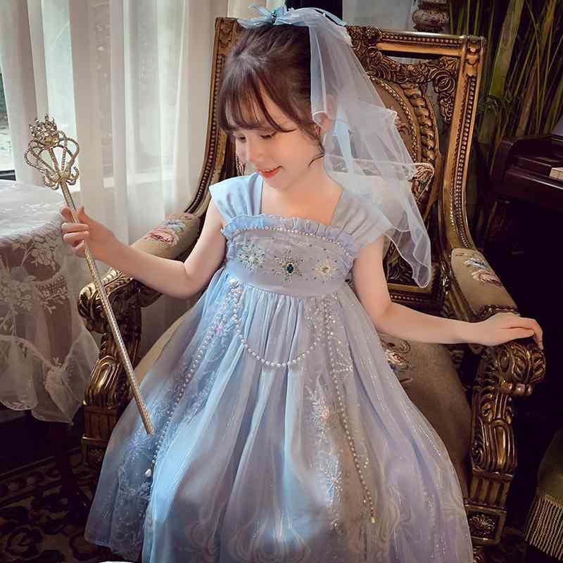 キッズファッション ドレス ワンピース ロング スカート サスペンダー レース かわいい プリンセス 普段着 幼児 サマーウェア 子供 夏