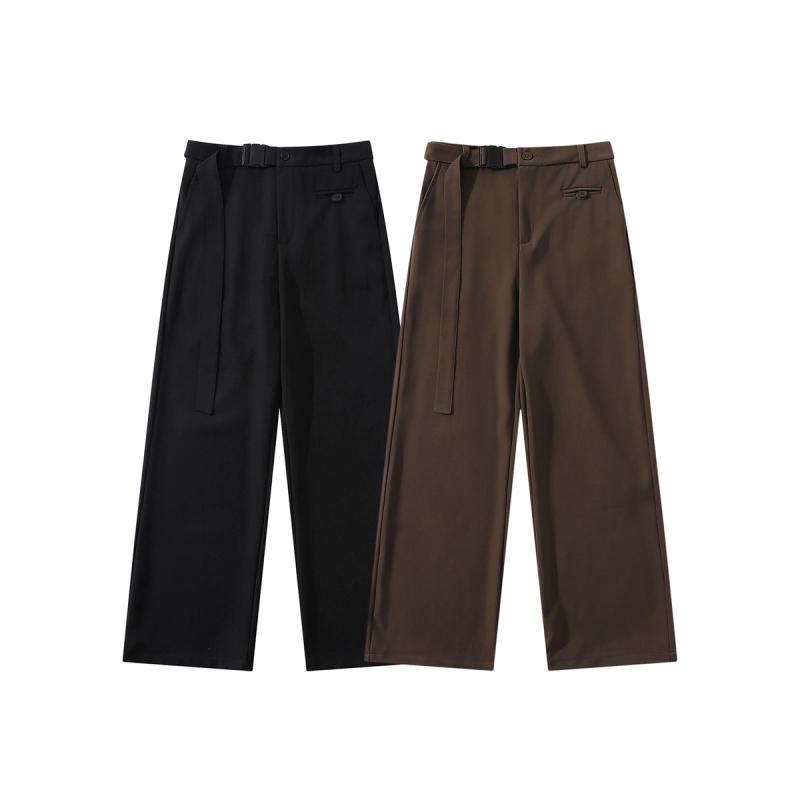 ズボン シンプル カジュアル ベルト付き パンツ アウトドア 登山 アメリカン ストレート 男女兼用 ゆったり 快適 万能