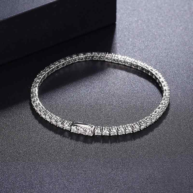 ブレスレット バックル シームレス ラインストーン モアッサナイト アクセサリー レディース ファッション テニスチェーン 高級感 結婚式 パーティー アクセント ラグジュアリー