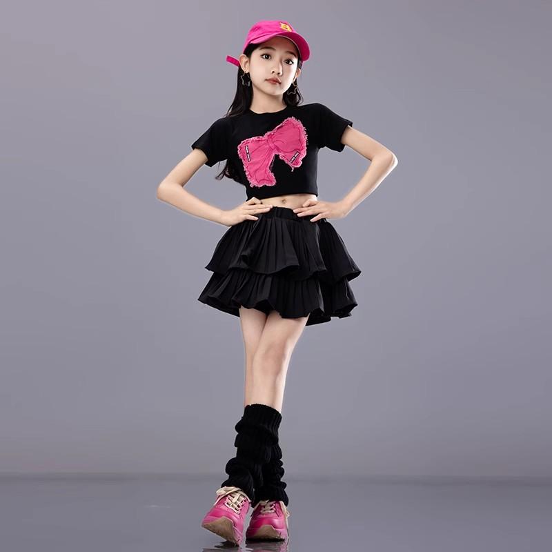 女の子 ジャズ ダンス 練習服 ストリートファッション ダンス ダンサー ヒップホップ ユニーク K‐POP ガールズ 子供 パフォーマンス ステージ 夏 衣装|ラ・グラーヌ