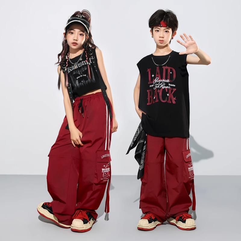 ストリートダンス 子供服 ベスト ヒップホップ スーツ ジャズダンス 衣装 女の子 キャットウォーク 夏 ダンスウェア コスチューム インスタ映え