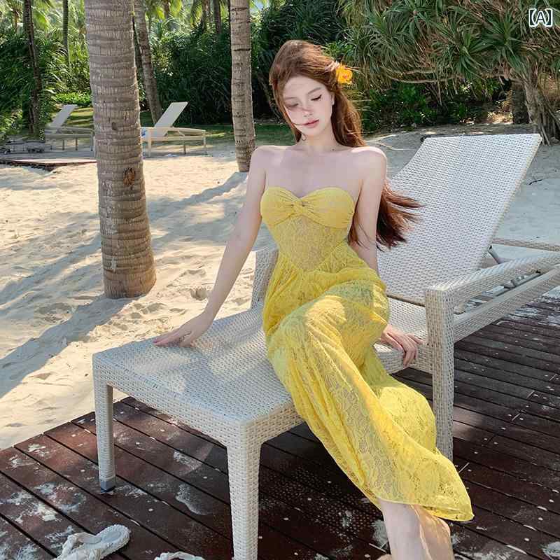 ホリデー レディース エレガント ロングスカート 大人っぽい フェミニン セクシー 水着 3点セット 胸パッドあり リゾート バカンス 女性