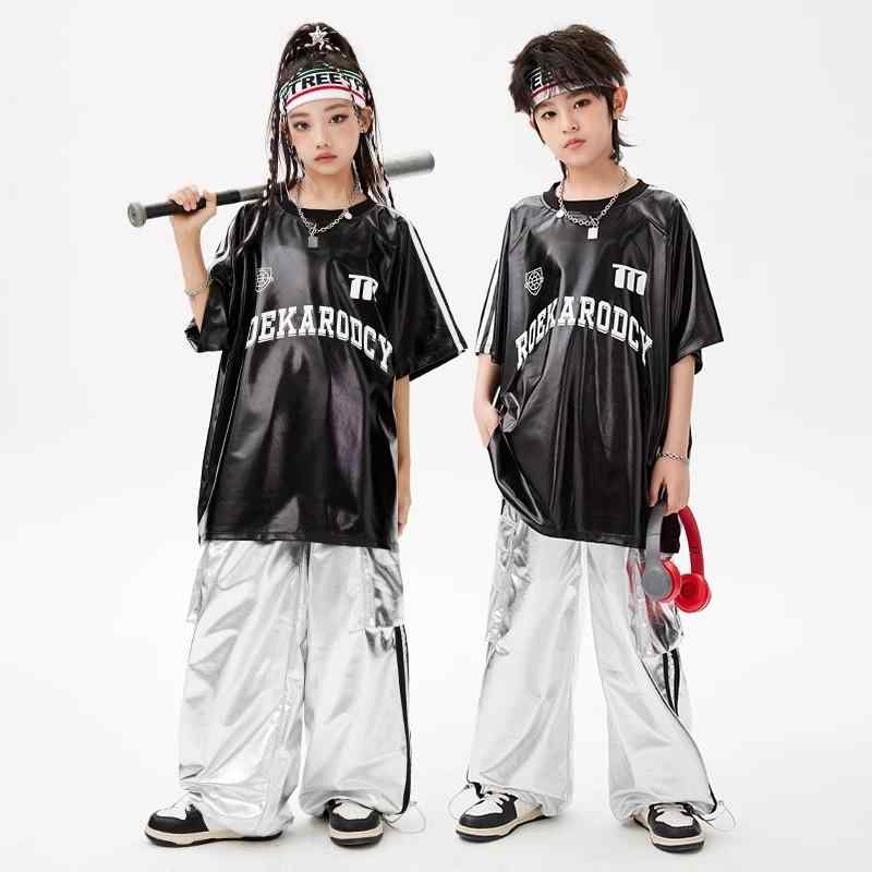 ストリートファッション ダンス 子供服 ジャズ クール キッズ 女の子 ダンサー パフォーマンス かっこいい 男の子 ヒップホップ セットアップ 衣装 モダン