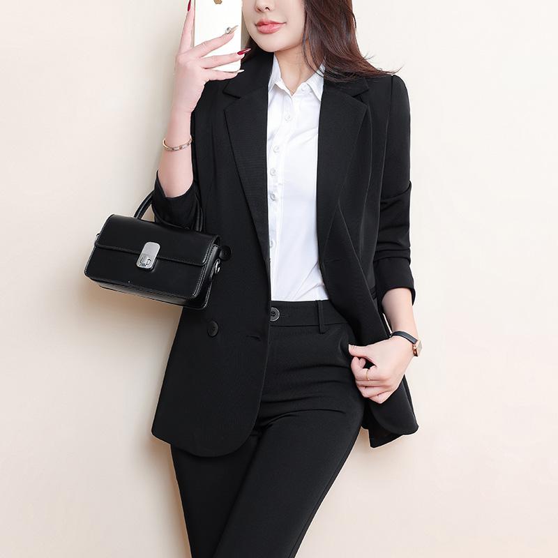 スーツ セットアップ 大きいサイズ レディース ファッション 婦人服 高級感 カジュアル ブラック ジャケット パンツ ボトムス ズボン シャツ オフィス おしゃれ エレガント