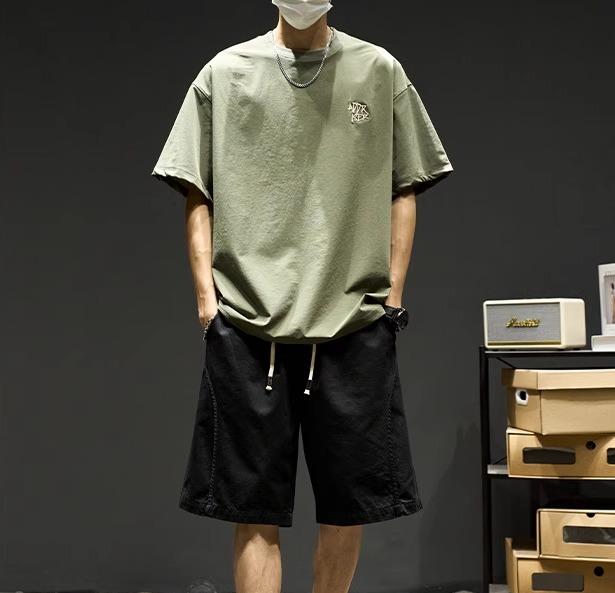 半袖 ショートパンツ ズボン Ｔシャツ メンズ ファッション 夏 コーディネート アメリカン カジュアル トップス 速乾 快適 ストリート クール シンプル アウトドア
