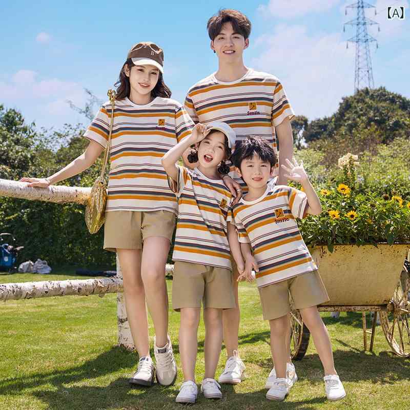 リンクコーデ Tシャツ ユニセックス カップル ストライプ カジュアル ペアルック リゾート お揃い おしゃれ 旅行用 ボーダー 夏ファッション