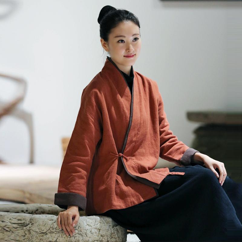 レディース 唐装 コットン リネン 漢服 チャイナ風 レトロ トップス パンツ セットアップ 選べる 薄手厚手