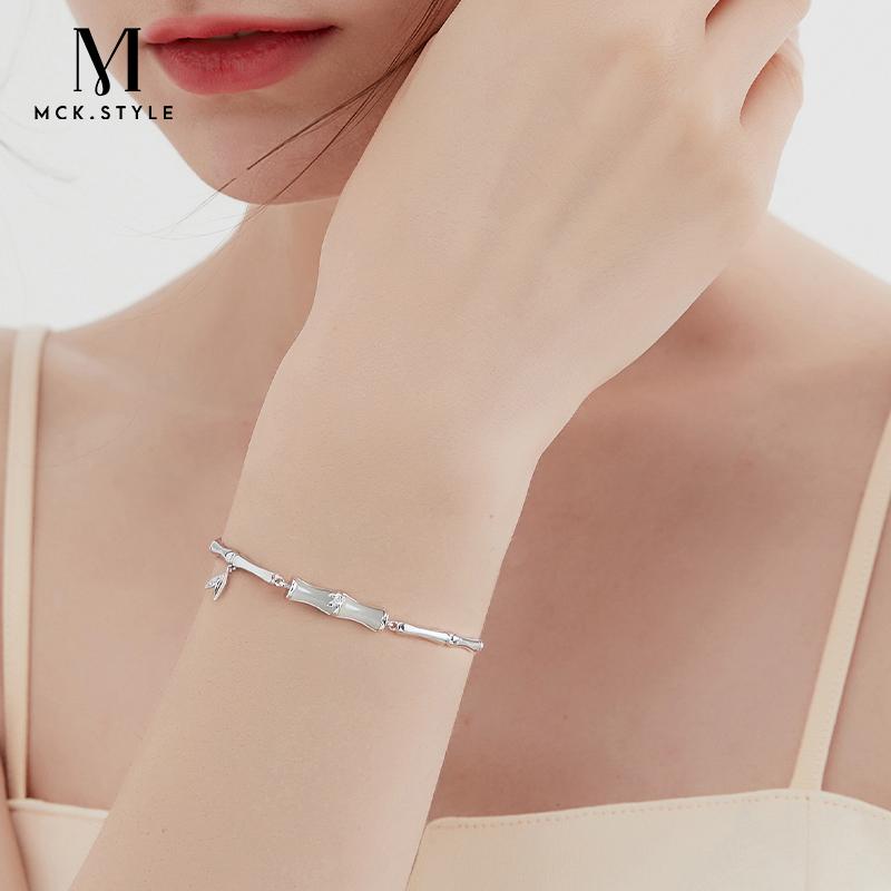レディース アクセサリー Ｓ925 シルバー ブレスレット 女性用 チャイナ風 シンプル おしゃれ 軽量 エスニック スタイル